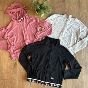 ((3 PIECE)) GIRLS ATHLEISURE SPRING BUNDLE UNDER ARMOUR ZELLA ALL IN MOTION LRG
